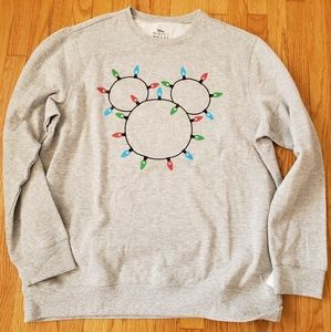 Mickey's Merry and Bright Christmas lights Crewneck Sweater (New XXL)
